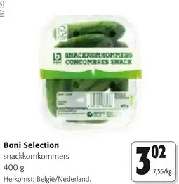 Colruyt Boni Selection snackkomkommers aanbieding