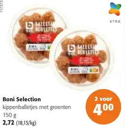 Colruyt Boni Selection kippenballetjes met groenten aanbieding