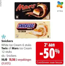 Colruyt Snickers White Ice Cream aanbieding
