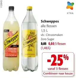Colruyt Schweppes alle flessen aanbieding