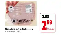 Colruyt Mortadella met pistachenoten aanbieding