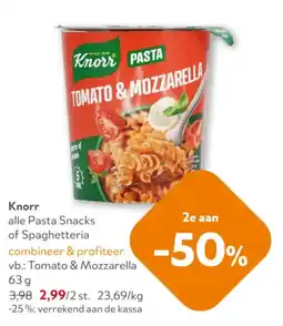 OKay Knorr pasta snacks tomato & mozzarella aanbieding
