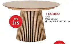 Weba Caribou tafel aanbieding