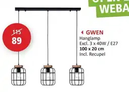 Weba Gwen hanglamp aanbieding