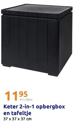 Action Keter 2-in-1 opbergbox en tafeltje aanbieding