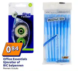Action Office essentials lijmroller of bic balpennen aanbieding