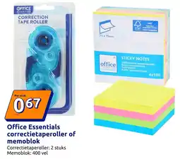 Action Office essentials correctietaperoller of memoblok aanbieding