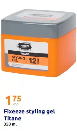 Action Fixeeze styling gel Titane aanbieding