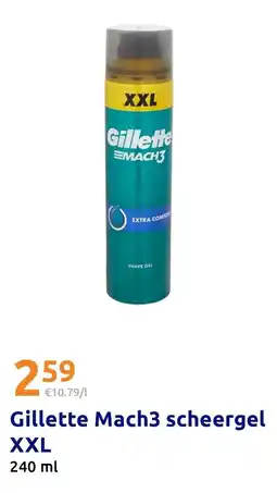Action Gillette Mach3 scheergel aanbieding