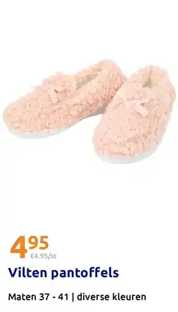 Action Vilten pantoffels aanbieding