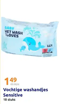 Action Vochtige washandjes sensitive aanbieding