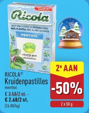 ALDI Ricola Kruidenpastilles aanbieding