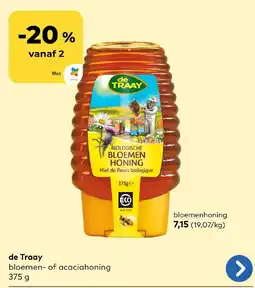 Bio Planet de Traay bloemen- of acaciahonung aanbieding