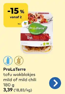 Bio Planet prolaterre tofu wokblokjes aanbieding