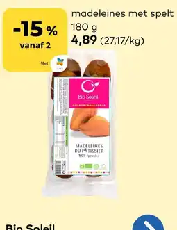 Bio Planet madeleines met spelt aanbieding