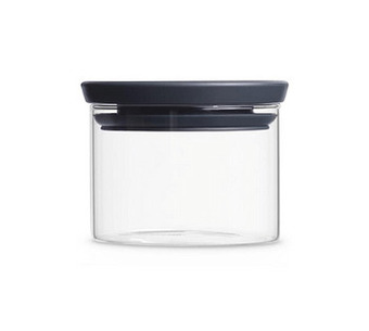 Makro Brabantia Stapelbare glazen voorraadbus 0,3 l dark grey aanbieding
