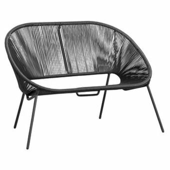 Leen Bakker Loungebank Formentera - antraciet - 82x117x67 cm - Leen Bakker aanbieding