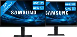 Coolblue Samsung LS24D600UAUXEN Duo Pack aanbieding