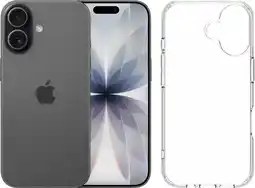 Coolblue Apple iPhone 17 256GB Zwart + BlueBuilt Protective Back Cover Transparant aanbieding