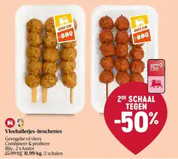 Delhaize Vleeballetjes-brochettes aanbieding