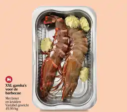 Delhaize XXL gamba's voor de barbecue aanbieding