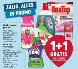 Delhaize Cillit Bang, St Marc, Destop (wasmachine-reiniger of Onderhoud van leidingen) of lucht-verfrisser aanbieding