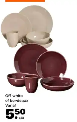 Kwantum Off-white of bordeaux Vanaf aanbieding