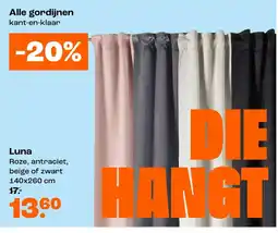 Kwantum Luna gordijnen aanbieding