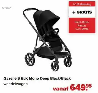 Baby-Dump Gazelle s blk mono deep black-black aanbieding