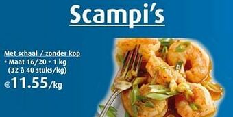 Aronde Scampi’s aanbieding