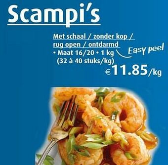 Aronde Scampi’s aanbieding