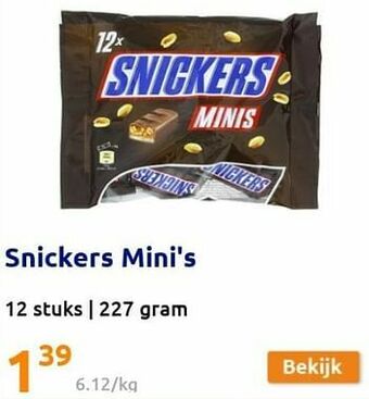 Action Snickers mini`s aanbieding