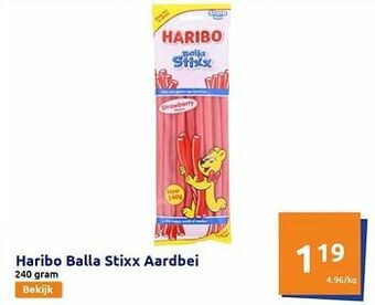 Action Haribo balla stixx aardbei aanbieding