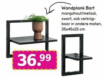 Leen Bakker Wandplank bart aanbieding