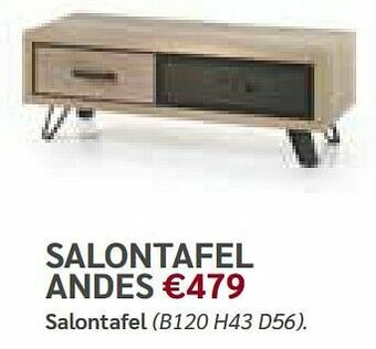 Crack Salontafel andes aanbieding