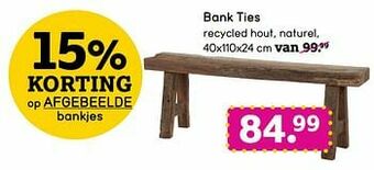 Leen Bakker Bank ties aanbieding