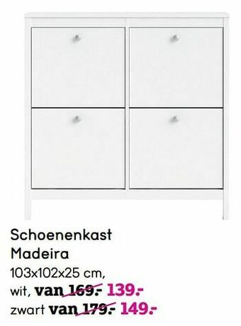 Leen Bakker Schoenenkast madeira aanbieding
