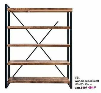 Leen Bakker Wandmeubel scott aanbieding