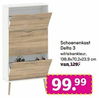 Leen Bakker Schoenenkast delta 3 aanbieding
