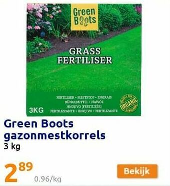 Action Green boots gazonmestkorrels aanbieding