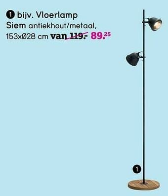 Leen Bakker Vloerlamp siem aanbieding