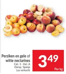 Intermarché Perziken en gele of witte nectarines aanbieding