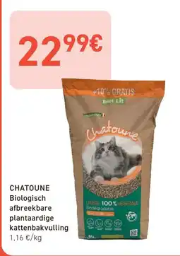 Tom&Co Chatoune biologisch afbreekbare plantaardige kattenbakvulling aanbieding