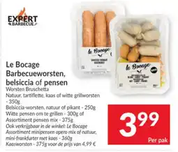 Intermarché Le Bocage Barbecueworsten, belsiccia of pensen aanbieding