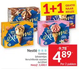 Intermarché Nestlé Extreme ijshoortjes aanbieding