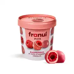 Albert Heijn Franui Framboos in witte en framboos chocolade aanbieding