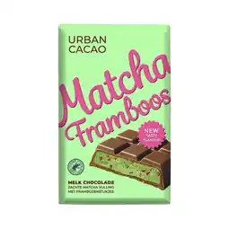 Albert Heijn Urban Cacao Matcha framboos chocolade aanbieding