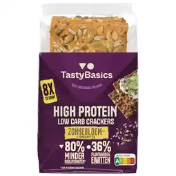 Albert Heijn TastyBasics Low carb-high protein cracker zonnebloem aanbieding