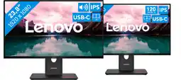 Coolblue Lenovo ThinkVision T24D-40 + Lenovo ThinkVision T24-40 aanbieding