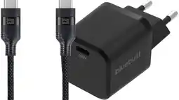 Coolblue BlueBuilt Power Delivery Oplader 20W + Usb C Kabel 3m Nylon Zwart aanbieding